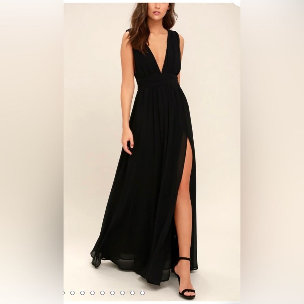 Heavenly Hues Black Maxi Dress